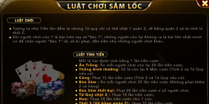Luật chơi sâm lốc cơ bản cần nắm